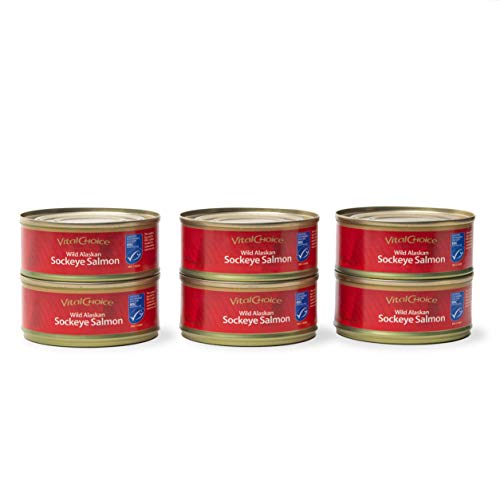 Vital Choice Wild Alaskan Sockeye Salmon, Traditional, 3.75 Oz C...