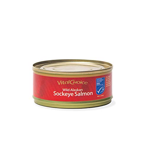 Vital Choice Wild Alaskan Sockeye Salmon, Traditional, 3.75 Oz C...