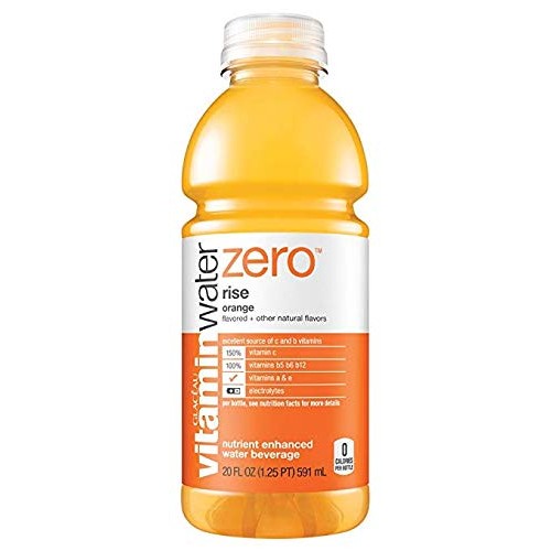 Vitamin Water Zero, Orange - Rise, 20Oz Bottle Pack Of 6, Total