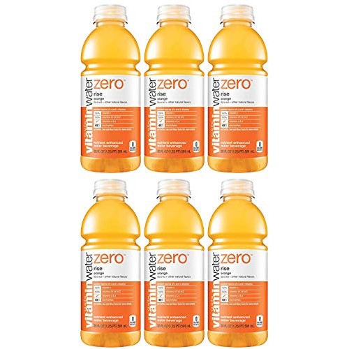 Vitamin Water Zero, Orange - Rise, 20Oz Bottle Pack Of 6, Total