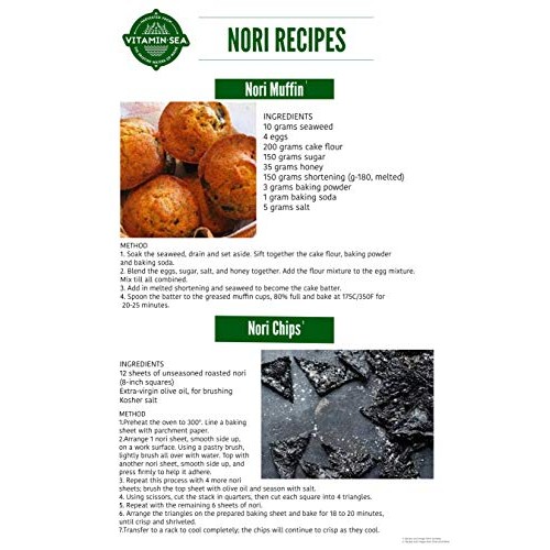 Vitaminsea Organic Nori Whole Leaf - 4 Oz - Raw Atlantic Seaweed