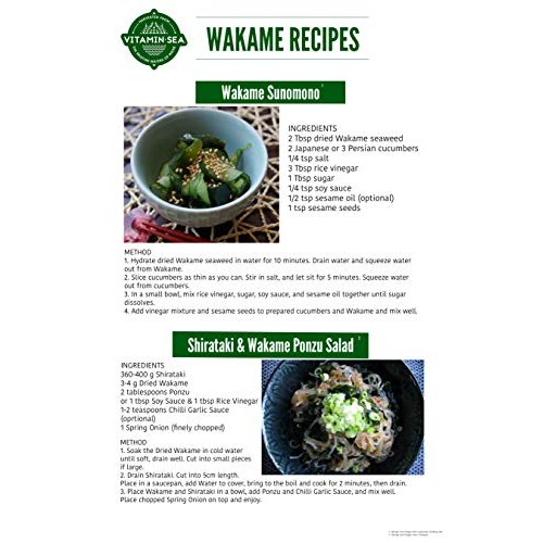 Vitaminsea Organic Alaria Wild Atlantic Wakame Flakes Seaweed -