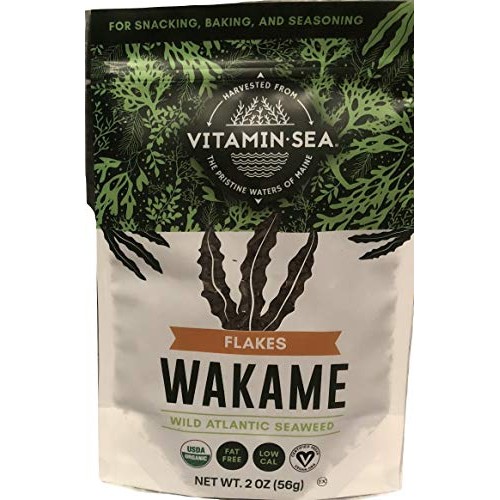 Vitaminsea Organic Alaria Wild Atlantic Wakame Flakes Seaweed -