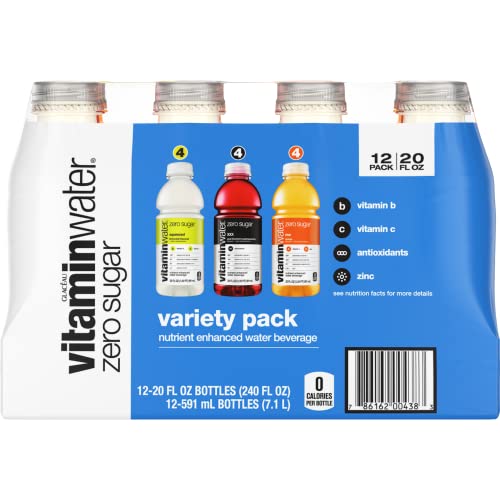 Vitaminwater Zero Variety Pack, 20 Fl Oz, 12 Count