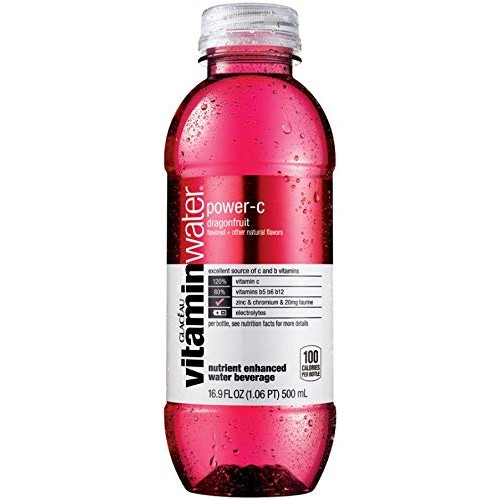 Vitaminwater Bottles Power-C, 16.9 Ounce, Pack Of 24