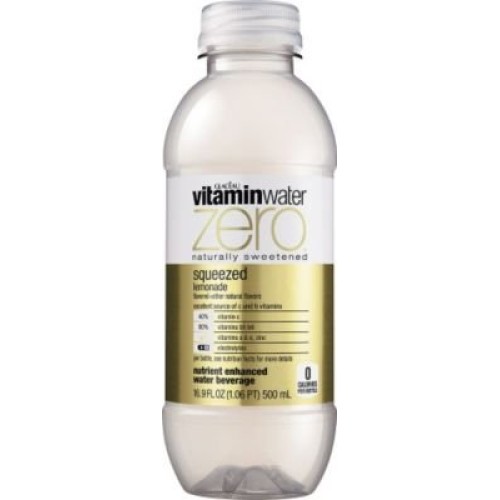 Vitaminwater Zero Bottles Zero Squeezed, 16.9 Ounce, Pack Of 24