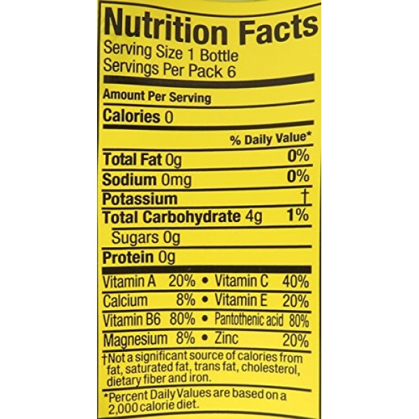 vitaminwater zero Squeezed, 16.9 fl oz pack of 6