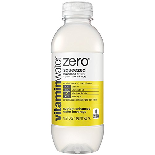 Vitaminwater Zero Squeezed, Lemonade, 16.9 Fl Oz, 12 Count