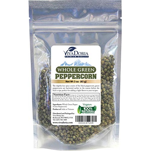 Viva Doria Green Peppercorn, Whole Green Pepper, Steam Sterilize