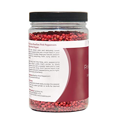 Viva Doria Brazilian Pink Peppercorn, Steam Sterilized Whole Pin