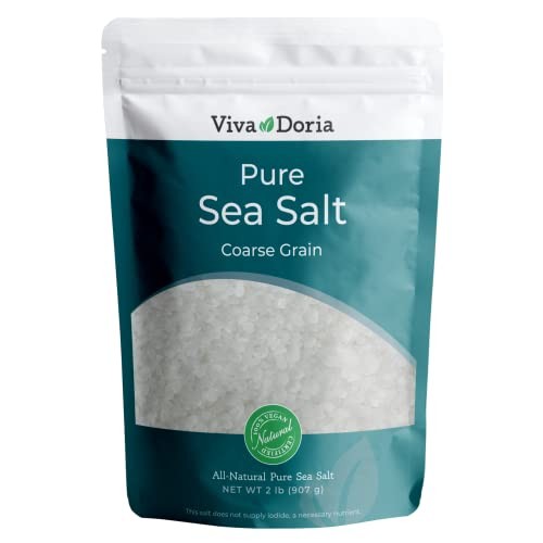 Viva Doria Pure Sea Salt, Coarse Grain, 2 Lb | Ideal For Salt Gr