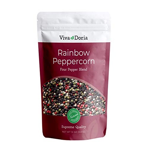 Viva Doria Rainbow Blend Peppercorn, Steam Sterilized Whole Blac