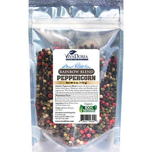 Viva Doria Rainbow Peppercorn - Four Peppercorn Blend, Whole Bla