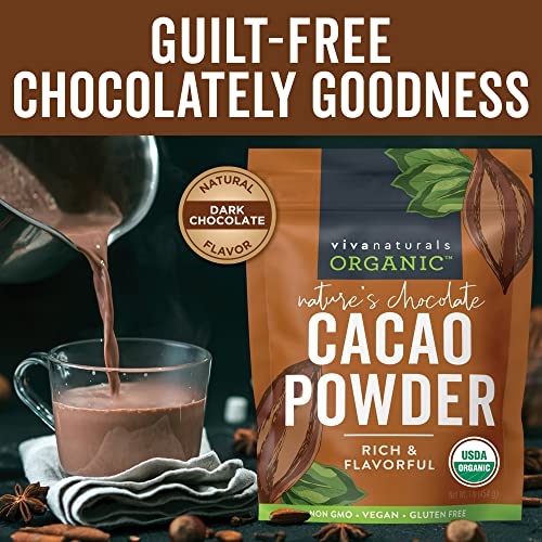 Viva Naturals Certified Organic Cacao Powder Fro