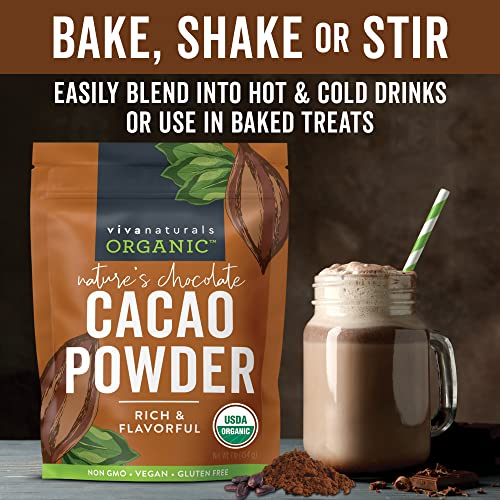 Viva Naturals Certified Organic Cacao Powder Fro