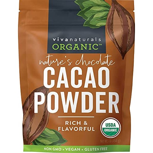Viva Naturals Certified Organic Cacao Powder Fro