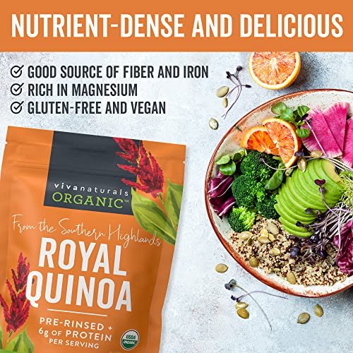Organic Quinoa 4 lb - Gluten Free and Vegan Complete Plant Pro...