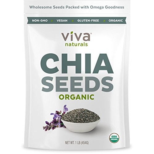 Viva Naturals Organic Raw Chia Seeds 1 Lb