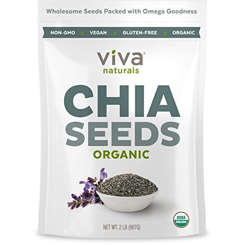 Viva Naturals Organic Raw Chia Seeds 2 Lb