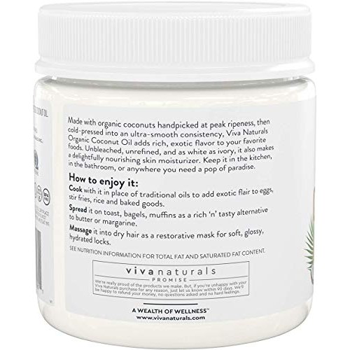 Viva Naturals Organic Extra Virgin Coconut Oil, 16 Ounce