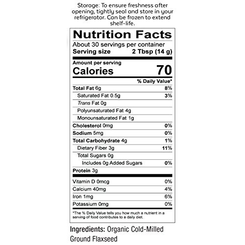 Viva Naturals - The Best Organic Ground Flax Seed, 15 Oz - Propr