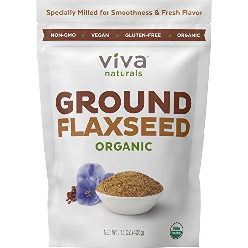 Viva Naturals - The Best Organic Ground Flax Seed, 15 Oz - Propr