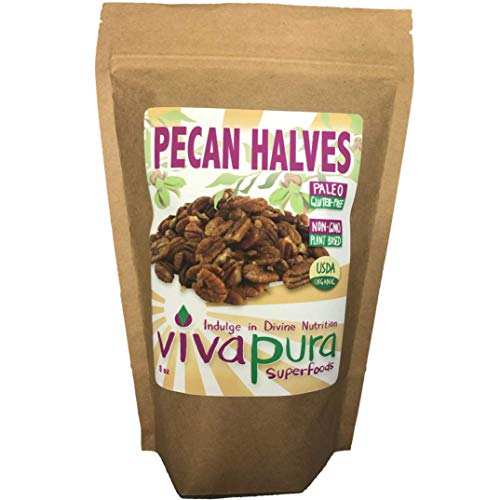 Vivapura Superfoods Organic Pecan Halves, 8 oz - Raw | Keto | Ve...