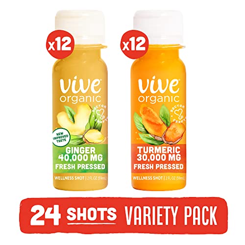 Vive Organic Immune Support Ginger Shot + Turmeric Shot Variety ... Vive Organic Immune Support Ginger Shot + Turmeric Shot Variety ...