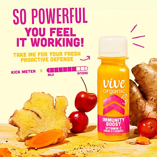 Vive Organic Vitamin C + Immune Support Shot, Cold-Pressed Turme...