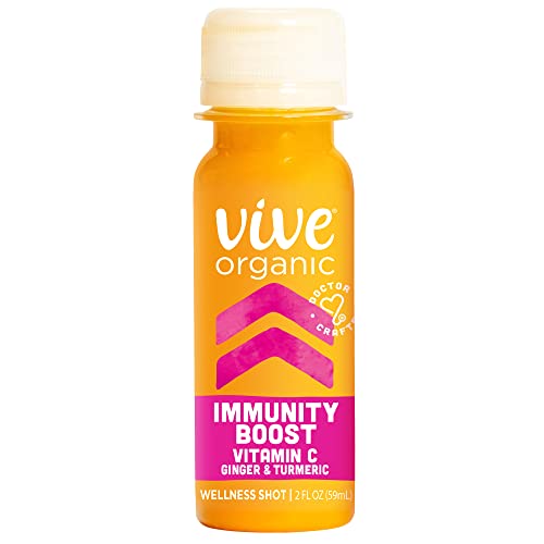 Vive Organic Vitamin C + Immune Support Shot, Cold-Pressed Turme...
