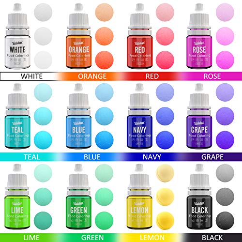 Food Coloring Set - 12 Vivid Colors Food Coloring Set For Baking