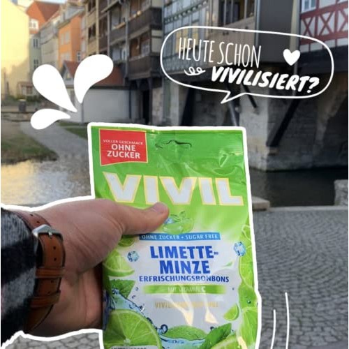 VIVIL Lime Mint MULTIVITAMIN Candies Sugar Free with Vitamin C 3...