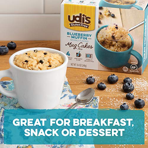 Udis Gluten Free Blueberry Muffin Mug Cake Mix, 8.4 oz. 4-Count