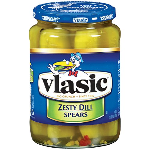 Vlasic Zesty Dill Spears Pickles, 24 Oz Jar Pack Of 6, Total Of