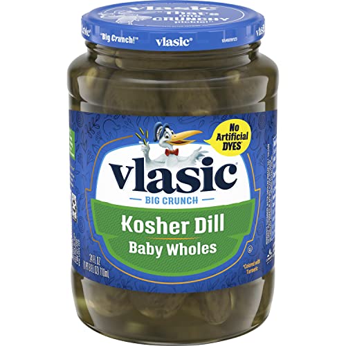Vlasic Whole Pickles, Baby Kosher Dill, Keto Friendly, 24 Ounce
