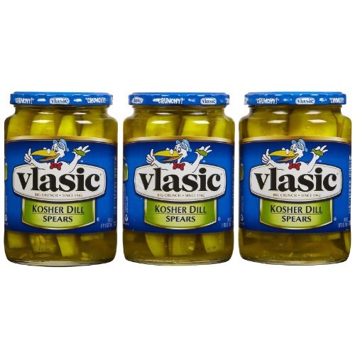 Vlasic Kosher Dill Pickle Spears, 24 Oz, 3 Pk