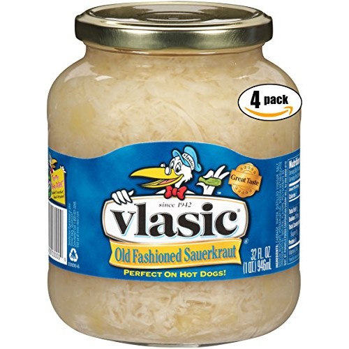 Vlasic Old Fashioned Sauerkraut, 32 Oz Jar Pack Of 4, Total Of