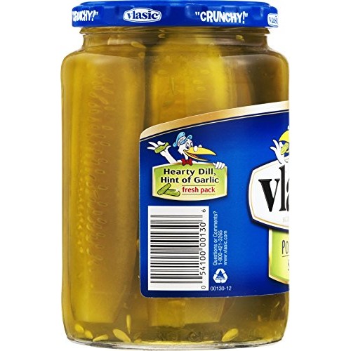 Vlasic Polish Dill Spears Pickles, 24 Oz Jar Pack Of 6, Total O