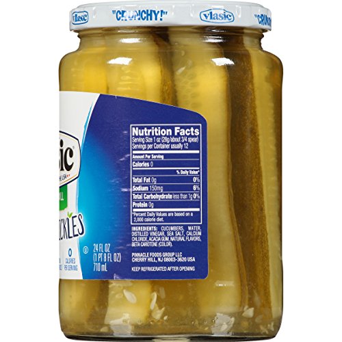 Vlasic Purely Pickles Kosher Dill Pickle Spears, Keto Friendly,