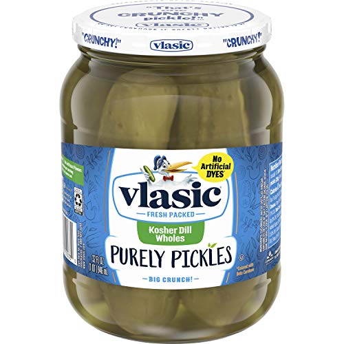 Vlasic Purely Pickles Kosher Dill Whole Pickles, Keto Friendly,