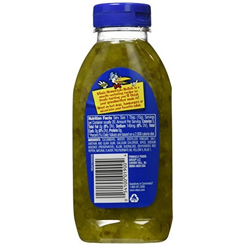 Vlasic Squeezeable Homestyle Pickle Relish, Sweet, No Sugar Adde