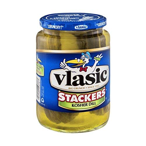 Vlasic Stackers Kosher Dill Pickles, Keto Friendly, 12 - 24 Fl O