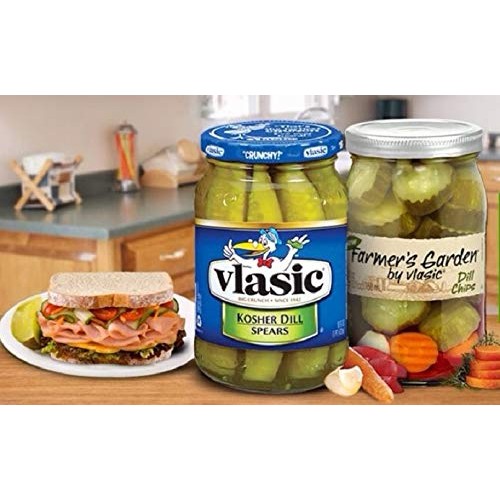 Vlasic Stackers Kosher Dill Pickles, Keto Friendly, 12 - 24 Fl O