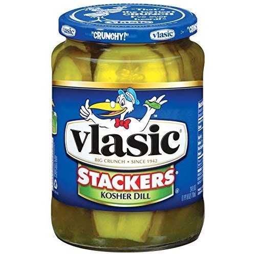Vlasic Stackers Kosher Dill Pickles, Keto Friendly, 12 - 24 Fl O