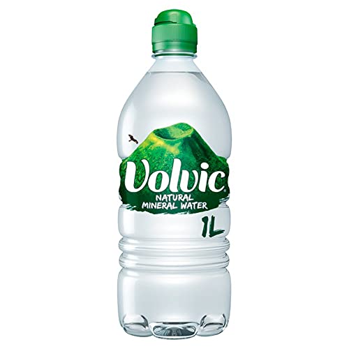Volvic Natural Spring Water 1.0 Liter, 33.8-Ounce Pack Of 12