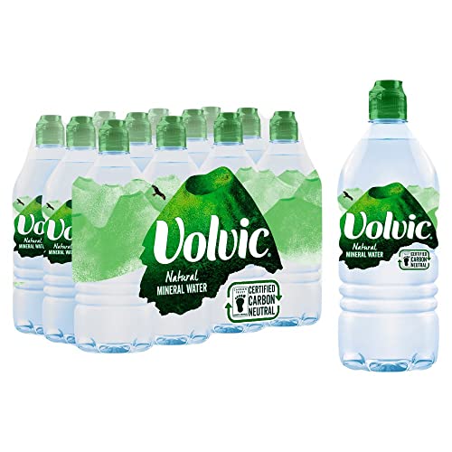 Volvic Natural Spring Water 1.0 Liter, 33.8-Ounce Pack Of 12