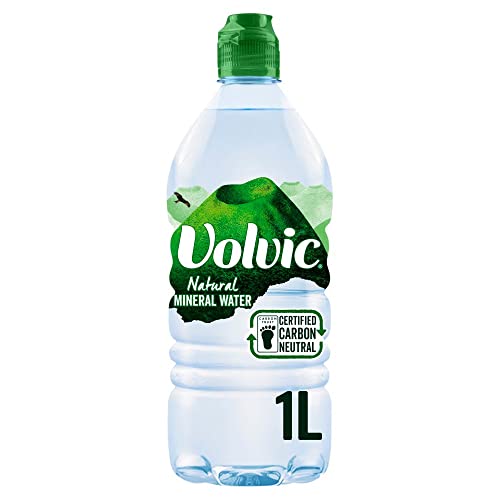 Volvic Natural Spring Water 1.0 Liter, 33.8-Ounce Pack Of 12