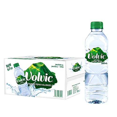 Volvic Natural Spring Water, 500Ml- Bottles Pack Of 24