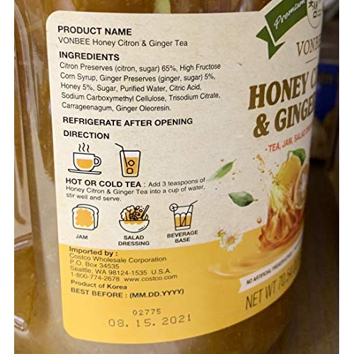 Vonbee Honey Citron &Amp; Ginger Tea 4.4 Lb Vonbee Honey Citron &Amp; Ginger Tea 4.4 Lb
