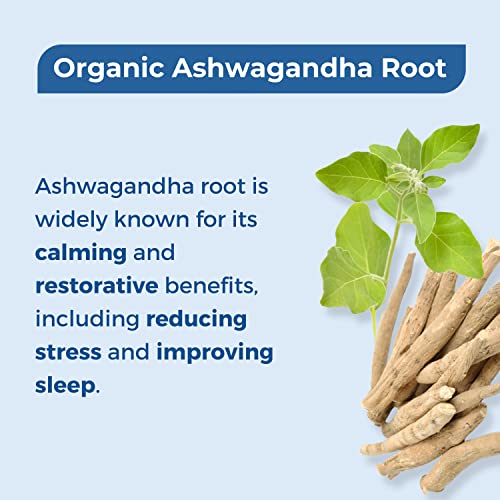VoomVaya Organic Ashwgandha Root Tea - Caffeine-Free, Adaptogeni...